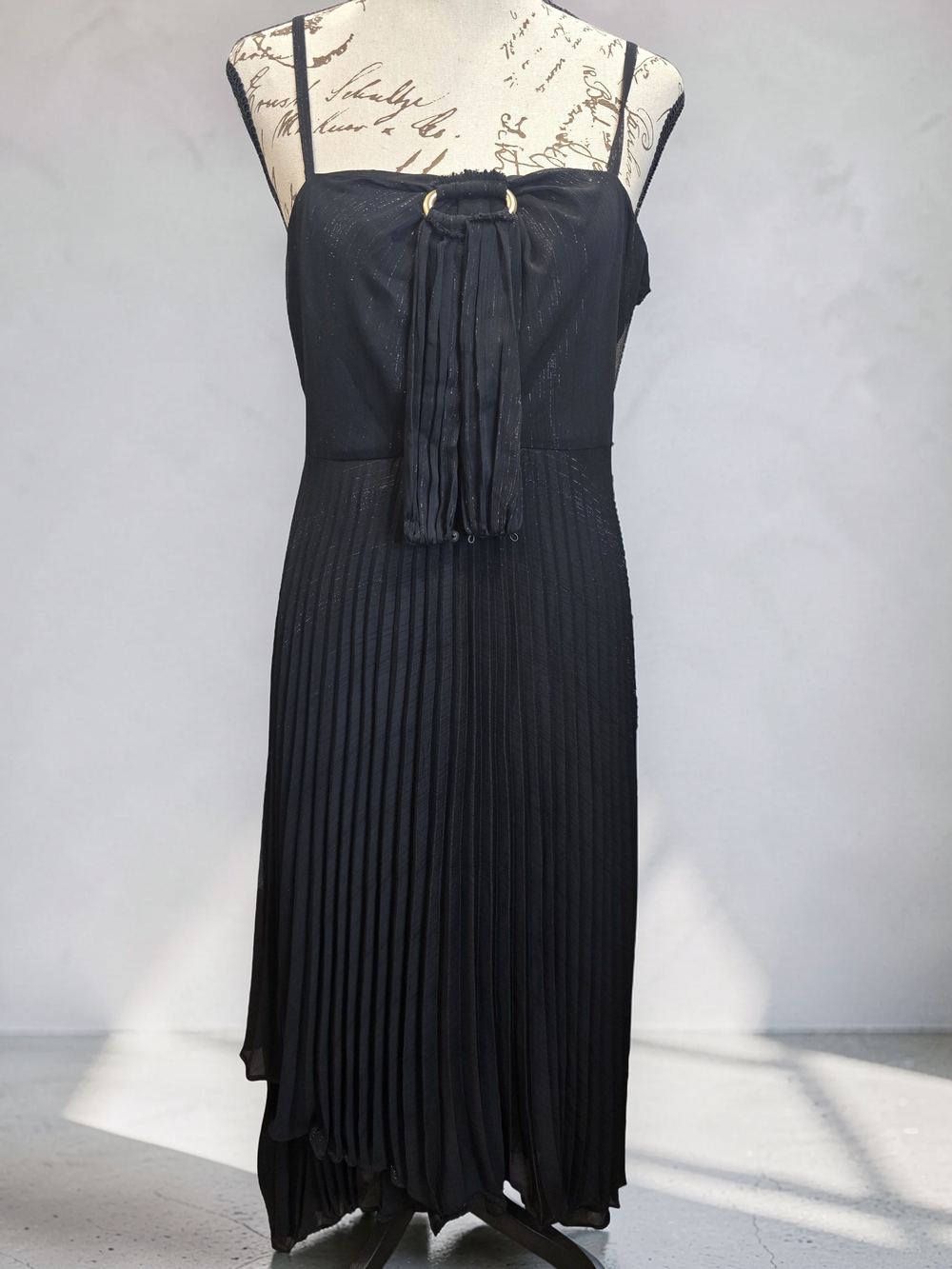 DKNY Black Metallic Midi Dress NWT Size 6